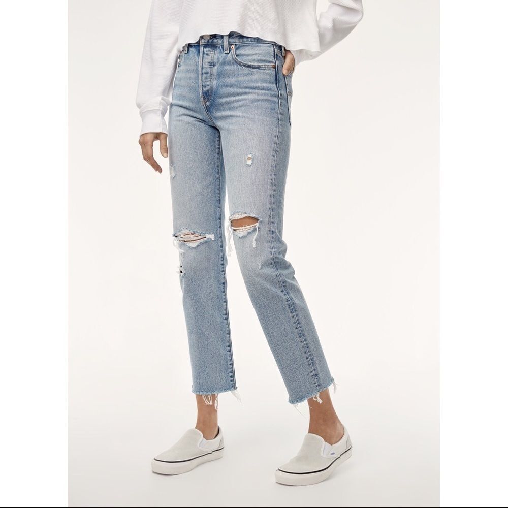 Straight leg CROP 26 11” rise 26.5” inseam 15” leg